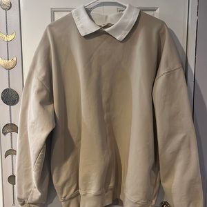 White collar sweater